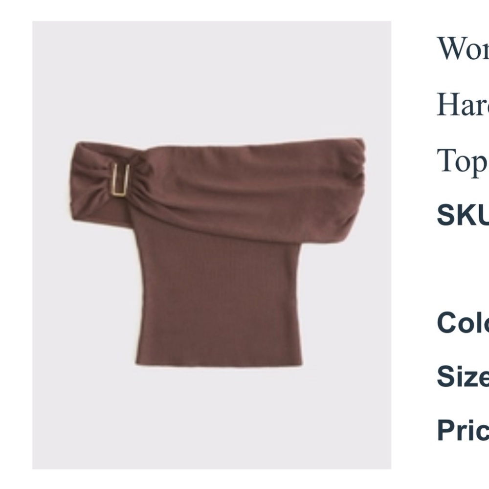Abercrombie hardware off the shoulder top.